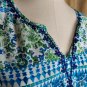 Westbound White & Blue Print Cotton Tunic Top Size 3X