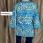 Westbound White & Blue Print Cotton Tunic Top Size 3X