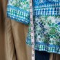 Westbound White & Blue Print Cotton Tunic Top Size 3X