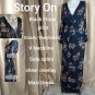 Story On Black Floral Cut Out Sleeves Side Splits Maxi Dress Size S