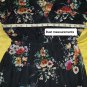Story On Black Floral Cut Out Sleeves Side Splits Maxi Dress Size S