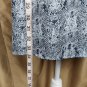Artisan Ny Gray & Black Print Lower Pockets Button Down Dress Size 8
