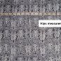 Artisan Ny Gray & Black Print Lower Pockets Button Down Dress Size 8