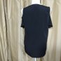 Clavin Klein Black Logo Zip Neckline Cold Shoulder Top Size  M