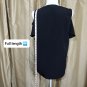 Clavin Klein Black Logo Zip Neckline Cold Shoulder Top Size  M
