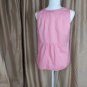 Talbots Pink Cotten Side Zip Tank Top Size M