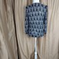Talbots Black & Ivory Print Detail Button Down Cardigan Size S