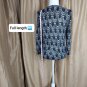 Talbots Black & Ivory Print Detail Button Down Cardigan Size S