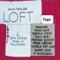 Ann Taylor LOFT Red Cotton Button V Neckline Pullover Top Size L