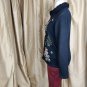 Lemon Grass Black Knit Christmas Jeweled Button Down Cardigan Size XL