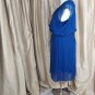 Emma & Michele Navy Blue Ruffled Front Belted Dress Size 20W