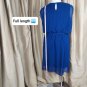 Emma & Michele Navy Blue Ruffled Front Belted Dress Size 20W