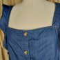 N.W.T a.n.a Blue Denim Style Ruffled Sleeves Button Down Top Size 3X