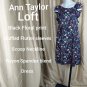 Ann Taylor LOFT Black Floral Print Ruffled Sleeves Slip On Dress Size S