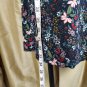 Ann Taylor LOFT Black Floral Print Ruffled Sleeves Slip On Dress Size S