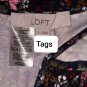 Ann Taylor LOFT Black Floral Print Ruffled Sleeves Slip On Dress Size S