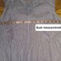 Loft Blue & White Striped Cotton Ruffled Detail Top Size S