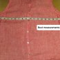 Christian Siriano Vintage Red 100% Linen Button Down Top Size S