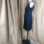 Talbots Black 100% Linen Fringe Detail Back Zip Dress Size 6p