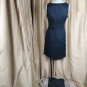 Talbots Black 100% Linen Fringe Detail Back Zip Dress Size 6p