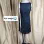Talbots Black 100% Linen Fringe Detail Back Zip Dress Size 6p