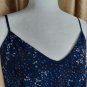 a.n.a Navy Blue Floral Print Pockets High Low Dress Size M