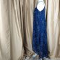 a.n.a Navy Blue Floral Print Pockets High Low Dress Size M