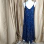 a.n.a Navy Blue Floral Print Pockets High Low Dress Size M