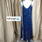 a.n.a Navy Blue Floral Print Pockets High Low Dress Size M