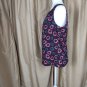 Loft Outlet Plum Purple Floral Print Sleeveless Top Size M