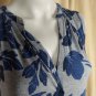 Ann Taylor LOFT Gray & Blue Floral Print Sleeveless Tee Shirt Dress Size S