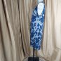 Ann Taylor LOFT Gray & Blue Floral Print Sleeveless Tee Shirt Dress Size S