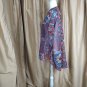 Rue21 Red Print Buttonless Shirt Kimono Size S