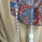 Rue21 Red Print Buttonless Shirt Kimono Size S