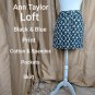 Ann Taylor LOFT Black Print Pockets Jean Skirt Size 6P
