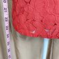 Monteau Los Angeles Red Floral Overlay V Neckline Ruffled Straps Tank Top Size L