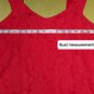 Monteau Los Angeles Red Floral Overlay V Neckline Ruffled Straps Tank Top Size L