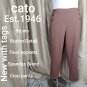 New Cato Brown Crop Faux Button Pants Size 26/28