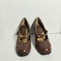 Candies Vintage Brown Detail Side Button  Heels Size 9M