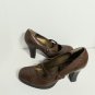Candies Vintage Brown Detail Side Button  Heels Size 9M