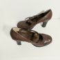Candies Vintage Brown Detail Side Button  Heels Size 9M