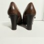 Candies Vintage Brown Detail Side Button  Heels Size 9M