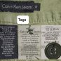 Calvin Klein Jeans Army Green Cotton Light Weight Cargo Shorts Size 6