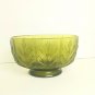 Vtg 1975 FTD Green Glass Leaf Footed Florist Vase, Candy Dish, Soap Dish ...