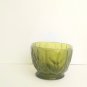 Vtg 1975 FTD Green Glass Leaf Footed Florist Vase, Candy Dish, Soap Dish ...