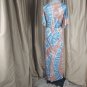 Cato Blue & Peach Tie Dye 100% Cotton Maxi Dress Size S