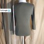 Dress Barn Olive Green V Button Neckline 100% Cotton Top Size M