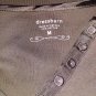Dress Barn Olive Green V Button Neckline 100% Cotton Top Size M