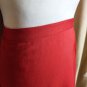 Emanuel Ungaro Red Silk & Wool Blend Side Detail Beading Skirt Size 10