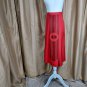 Emanuel Ungaro Red Silk & Wool Blend Side Detail Beading Skirt Size 10